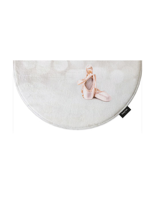 Saint Clair Ballet Παιδικό Χαλί Μπεζ Στρογγυλό με Διάμετρο 100cm