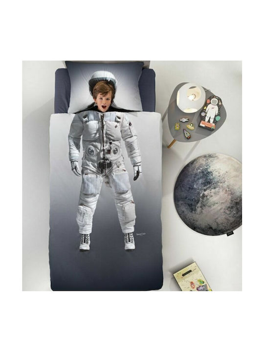 Saint Clair Space Παιδικό Χαλί Γκρι Στρογγυλό με Διάμετρο 100cm