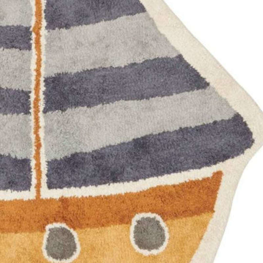 Little Dutch Boat Παιδικό Χαλί Βαμβακερό Blue 105x120cm