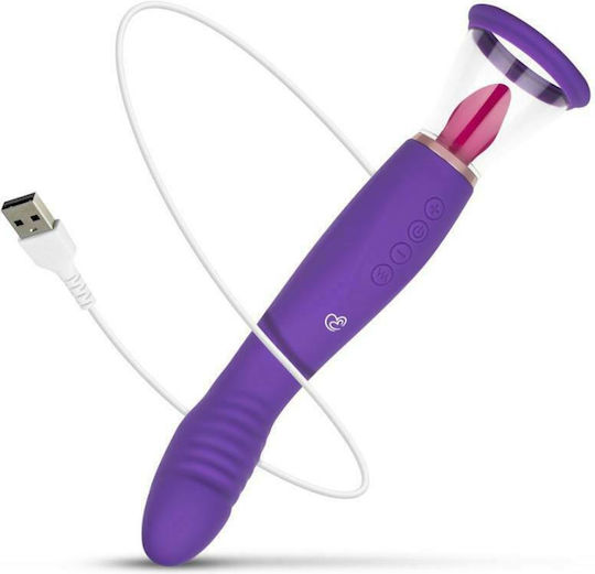 Easytoys Pleasure Pump With G-Spot Vibrator Mini Δονητής G-Spot 6cm Purple