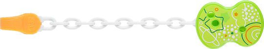 Chicco Chain Pacifier Ουδέτερο made of Plastic Green