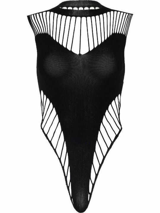 Leg Avenue Body Opaque Decupat Teddy Bodysuit Sexy Negru