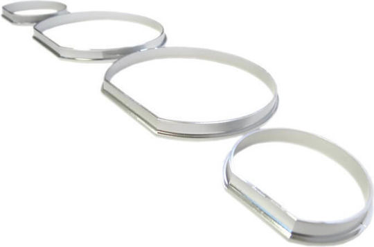 Carner Dekoration für Armaturenbrett Armaturenringe für Bmw 3 E46 1998-2004 Silber Matt in Silber Farbe 0002127