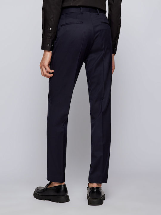 Hugo Boss Lenon-B1 Men's Trousers Suit in Regular Fit Navy Blue