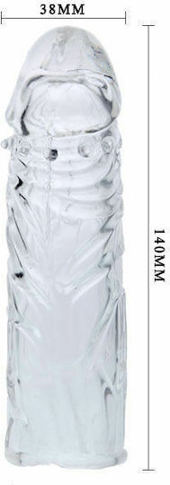 Baile Realistic Penis Sleeve Προέκταση Πέους Μωβ 14cm