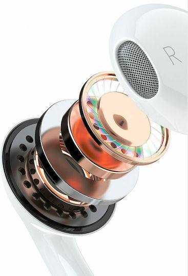 Dudao X14 Pro Earbuds Handsfree με Βύσμα 3.5mm Λευκό