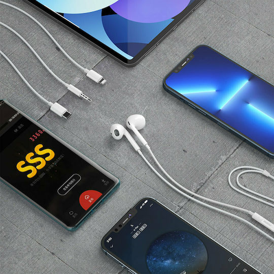 Dudao X14 Pro T Earbuds Handsfree με Βύσμα USB-C Λευκό