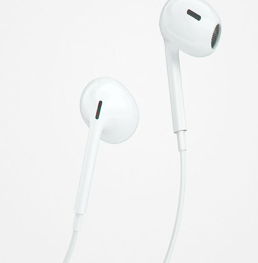 Dudao X14 Pro L Earbuds Handsfree με Βύσμα Lightning Λευκό