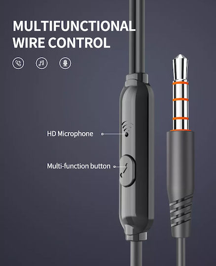 X4 Earbuds Freihändig Kopfhörer mit Stecker 3.5mm Schwarz