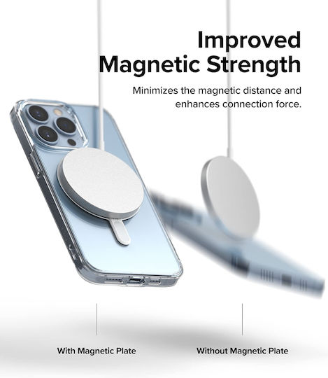Ringke MagSafe Ring Universal Magnetic Plate με Οδηγό Ευθυγράμμισης Λευκό