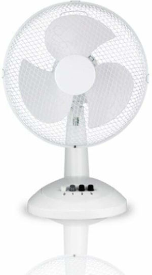 Lineme Επιτραπέζιος Ανεμιστήρας 40W Διαμέτρου 30cm Λευκός