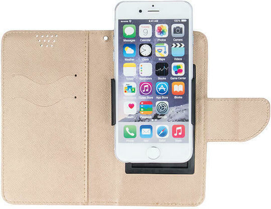 TelForceOne Fancy Smart Book Case έως 5.7" Black/Gold