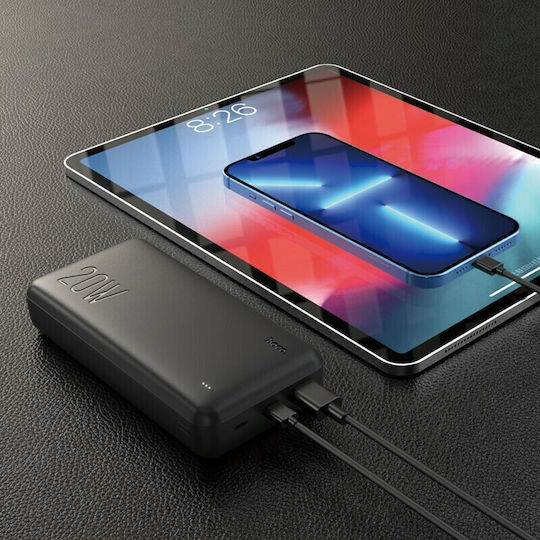 Hoco J87A Tacker Baterie Externă 20000mAh 18W cu Port USB-A și Port USB-C Power Delivery / Quick Charge Neagră