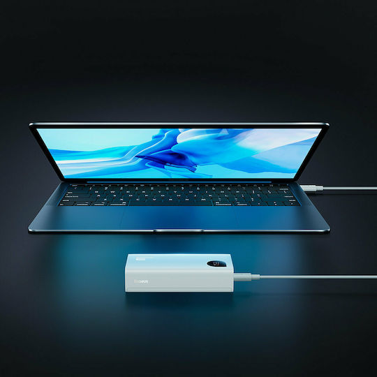 Baseus Adaman2 Power Bank 10000mAh 30W с 2 USB-A порта и USB-C порт Power Delivery / Бързо зареждане 3.0 Бял