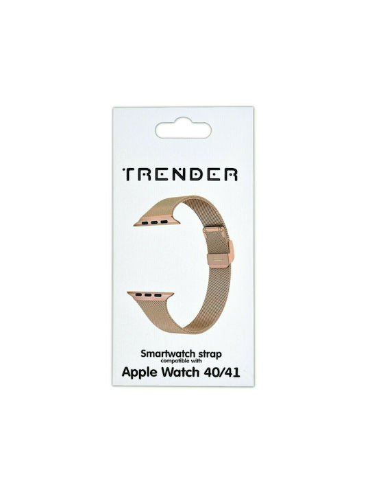 Trender Curea Oțel inoxidabil Rose Gold (Apple Watch 38/40/41/42mm) TR-AST41RGD