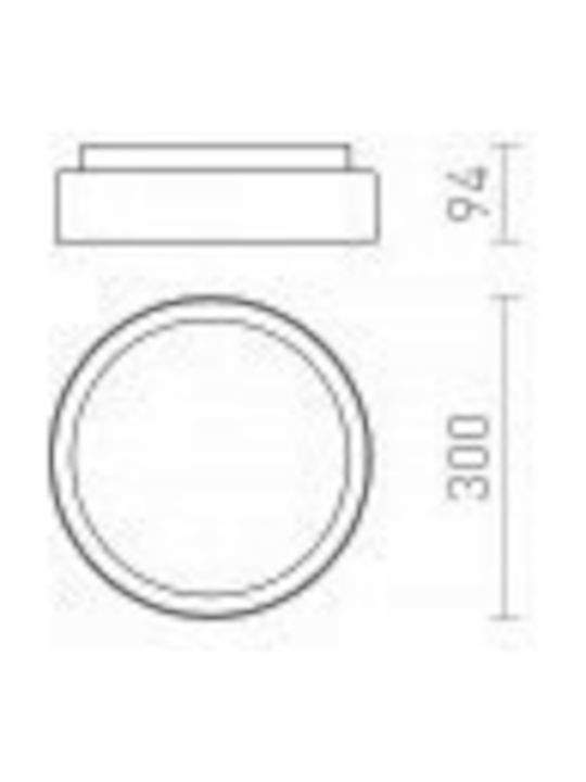 Rendl Light Studio Venice Outdoor Ceiling Flush Mount with Integrated LED in White Color R13685