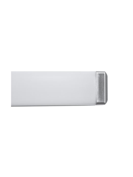 GloboStar Renata Modern Lamp Bathroom with Integrated LED and Natural White Light Silver 60x5.5cm