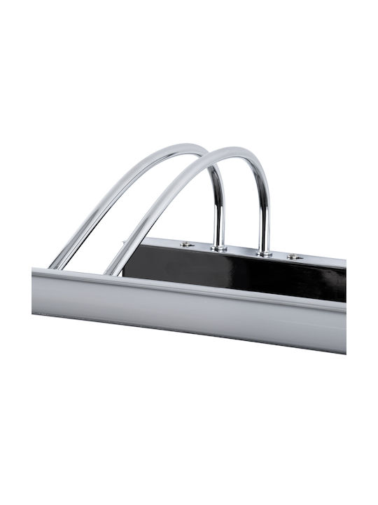 GloboStar Laura Modern Lamp Bathroom with Integrated LED and Natural White Light Silver 60x13cm