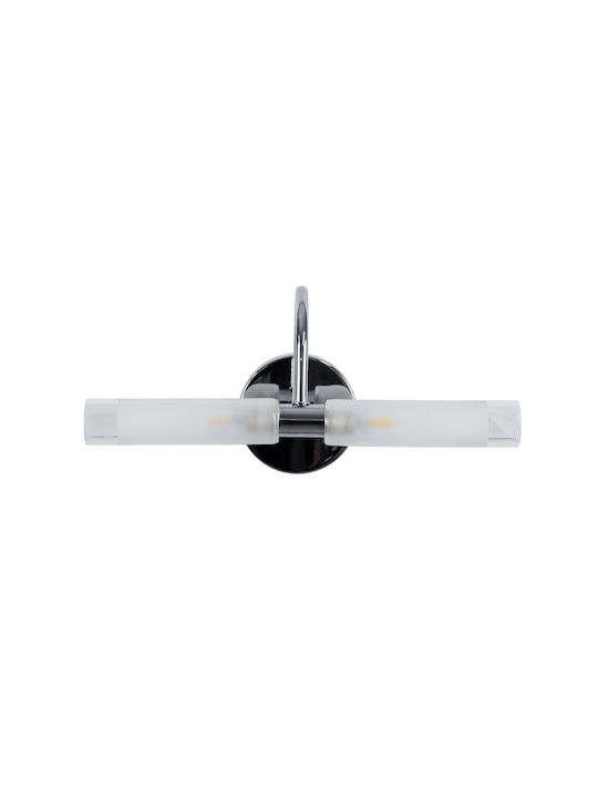 GloboStar Paola Modern Lamp Bathroom with Socket G9 Silver 31x15cm