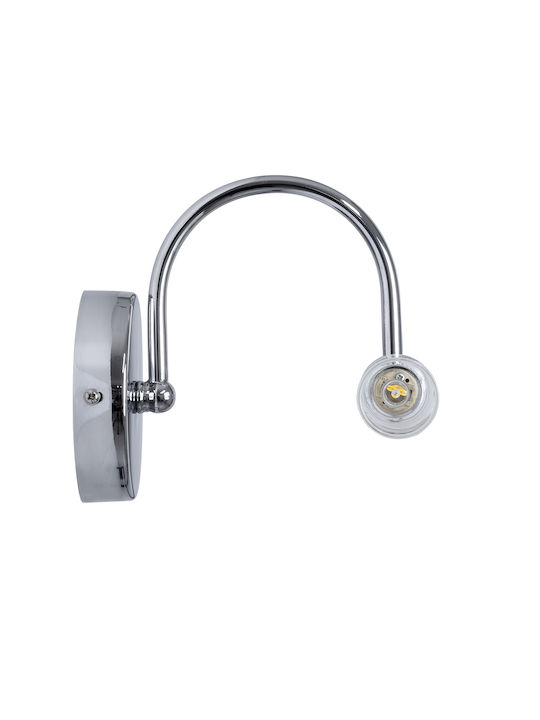 GloboStar Paola Modern Lamp Bathroom with Socket G9 Silver 31x15cm