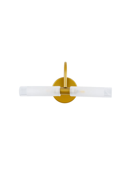 GloboStar Paola Modern Wall Lamp with Socket G9 Gold Width 31cm