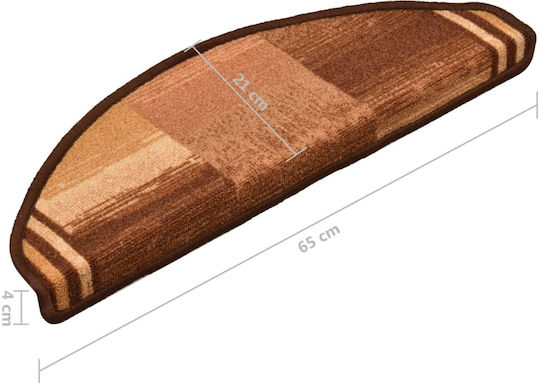 vidaXL Πατάκια Σκάλας Καφέ 65x25cm 149837 10τμχ