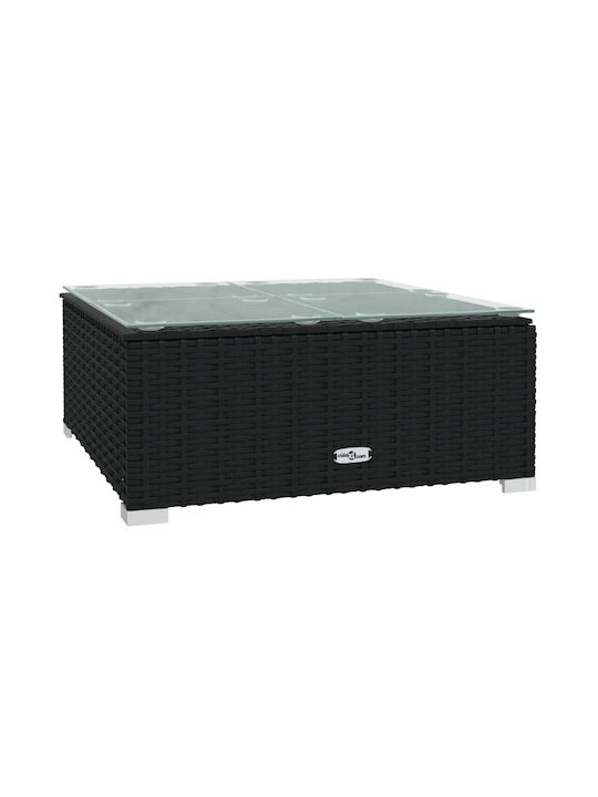 Set Cameră De Zi Pentru Exterior 3 Piese Negru Cu Perne
