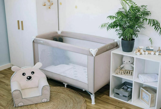 FreeOn Loc de joacă cu Saltea Bej 120x60cm