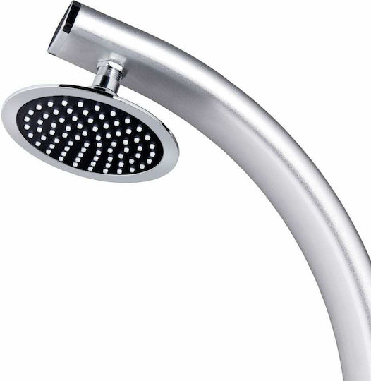 vidaXL Pool Shower from Aluminum 62x62cm Silver
