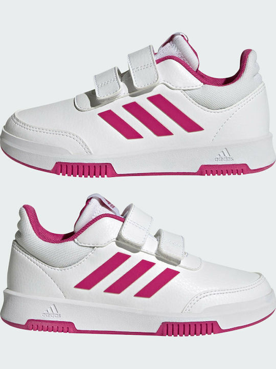 Tensaur Sport Training Hook and Loop Παιδικά Sneakers με Σκρατς Cloud White / Team Real Magenta / Core Black