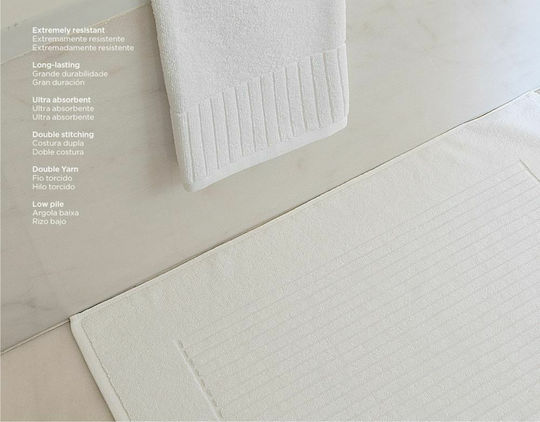 Sorema Set 12 White Ξενοδοχειακά Πατάκια Μπάνιου 50x70cm with Weight 800gsm