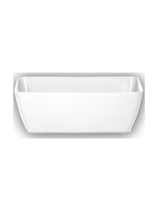 Miltoplast Naxos 40 Planter Box 40x15cm în Culoare Alb