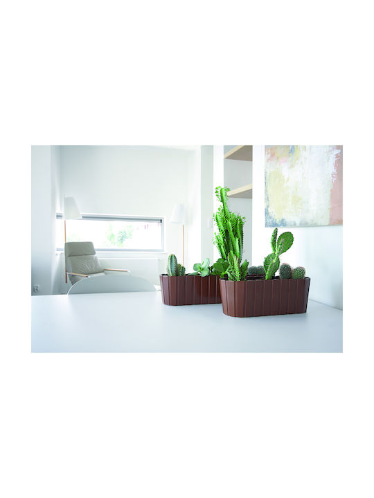 Prosperplast Planter Boardee Case Planter Box Plastic White 58.7x14.4x13cm.