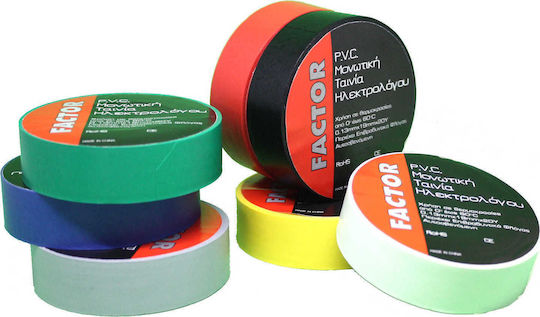 GTC Insulation Tape 19mm x 20m Factor PVC Red Red