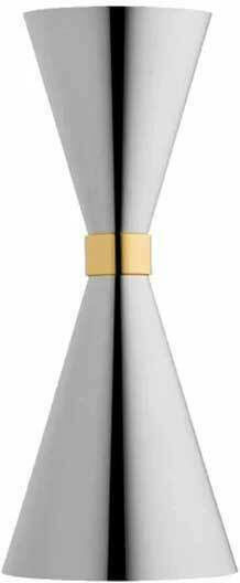 Ready Japanese Double Bar Spirit Measure 50/50ml Silver
