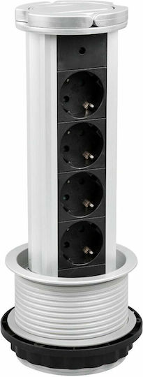Entac EVSE1.5G4-1.5 Πολύπριζο 4 Θέσεων με Καλώδιο 1.5m 10τμχ