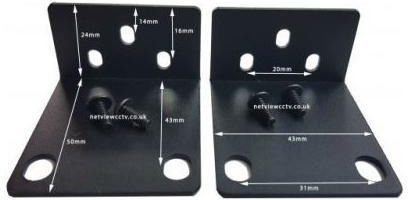 Hikvision 1U380 Camera Mount for CCTV Systems Black Pallet Ears Black