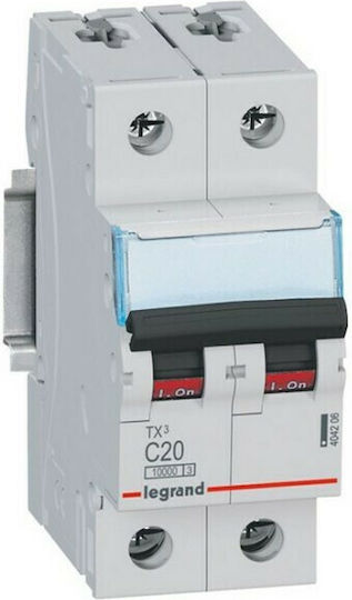 Legrand Automatic Circuit Breaker 20A Double-pole AC 403739