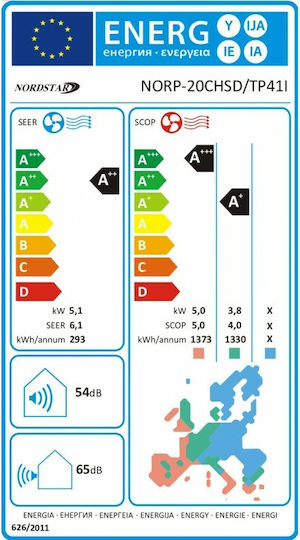 Nordstar TN +Plus+ Inverter Klimaanlage 18000 BTU A++/A+ mit WiFi