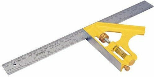 Stanley Carpenters Metallic Angle Ruler with Spirit Level 30cm