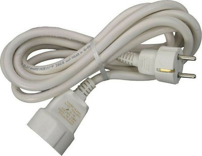 Χαραλαμπίδης 1 Platz mit Kabel 2m Durchmesser 3 x 2.5mm² Weiß