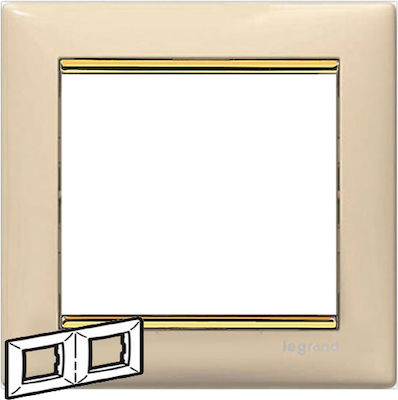 Legrand Valena 2 Positionen Horizontale Montage in Gold Farbe 774152