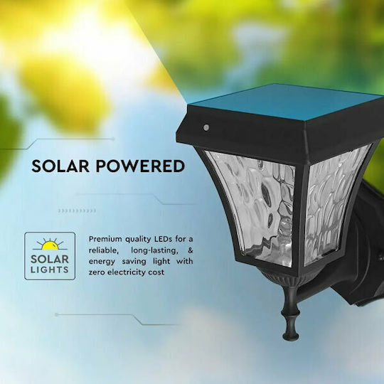 V-TAC Wall Mounted Solar Light Traffic light 2W 110lm Natural White 4000K with Photocell IP44 19cmx15cmx24cmcm