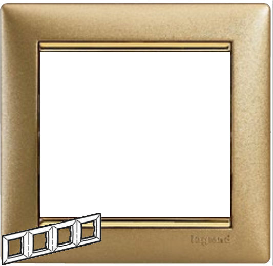 Legrand Valena Switch Frame 4 Positions Vertical and Horizontal Installation in Gold Color 770304