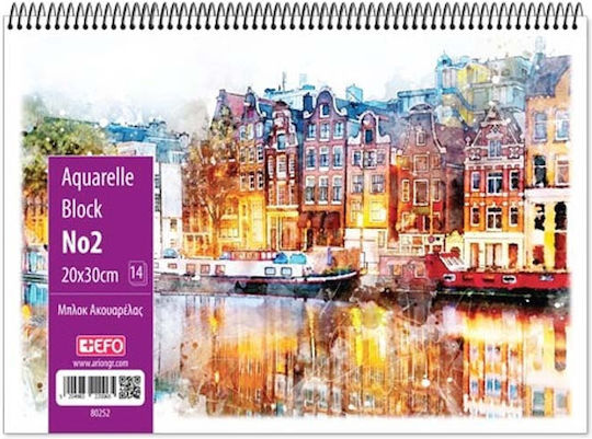 +Efo Watercolour Pad Smart Paper Watercolour Pad 14 Sheets No. 2 / 20x30cm 14 Sheets (Μiscellaneous Designs)