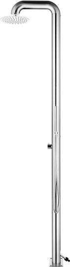 vidaXL Pool Shower with Width 12cm Silver