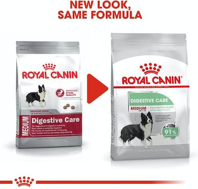 Royal Canin Digestive Care Medium 12kg Hrană Uscată pentru Câini Adulți de Rase Medii cu Păsări de curte și Orez