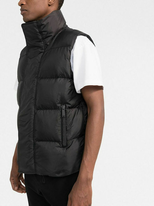 Безръкавно Зимно Puffer Черно Мъжко Яке