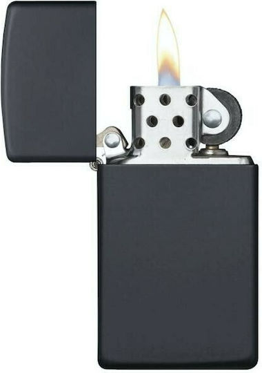 Zippo Slim Windproof Flame Lighter in Black Color