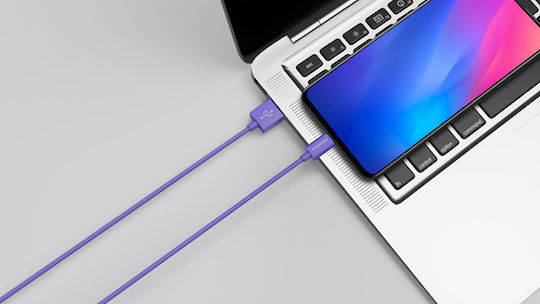 Riversong Lotus 08 Regular USB 2.0 to micro USB Cable Μωβ 1.2m (13019389)